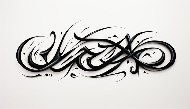 Bold black freehand Arabic calligraphy lettering