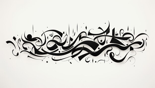 Bold black freehand Arabic calligraphy lettering