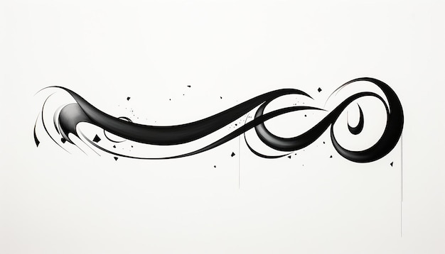 Photo bold black freehand arabic calligraphy lettering