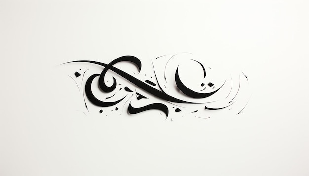 Фото Смелые черные арабские каллиграфические буквы