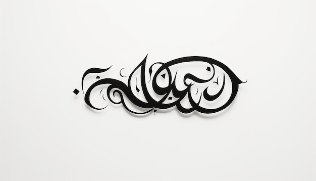 Bold black freehand Arabic calligraphy lettering