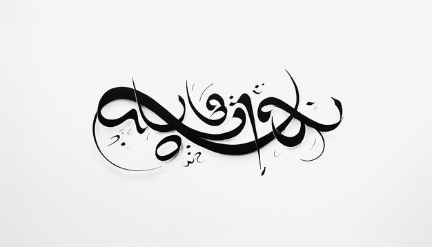 Bold black freehand Arabic calligraphy lettering