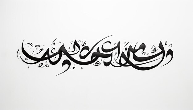 Bold black freehand Arabic calligraphy lettering