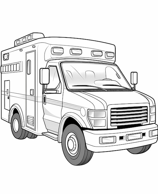 Photo bold and bright join the ambulance brigade in cartoon style