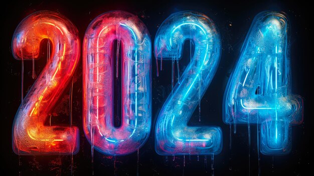 Photo bold and brilliant fluorescent acrylic 2024 letter art