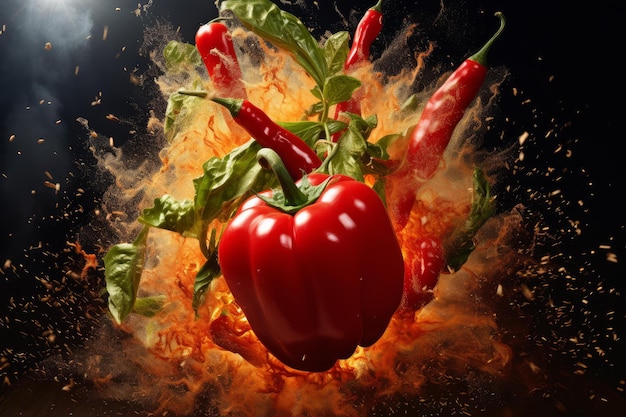 Bold Chilli explosie Generate Ai