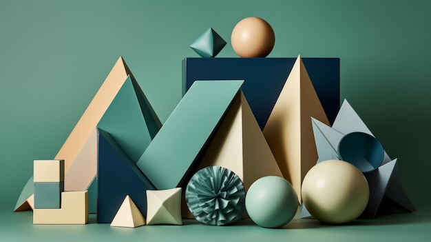 Bold geometric shapes and sharp angles in subtle AI generated