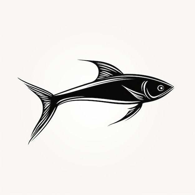 Photo bold graphic fish silhouette a stunning artistic representation