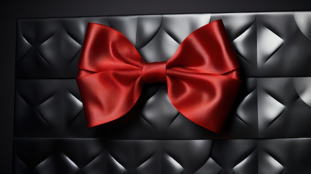 Bold Minimalism Red Bow Accent