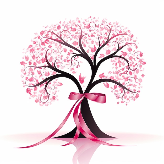 Bold pink ribbon for eyecatching design