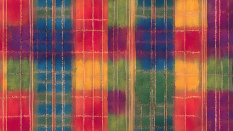 Bold plaid patterns with vibrant