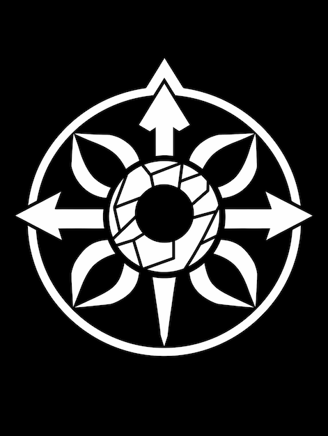 Photo bold retaliation minimalistic blackandwhite faction icon for vengeance