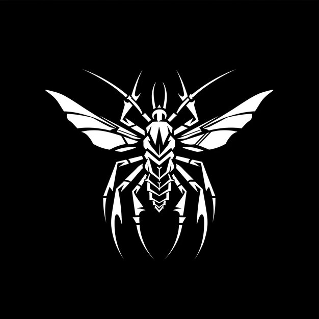 Bold Scorpionfly Clan Crest Logo With Scorpionfly and Tribal Creative Logo Design Tattoo Outline