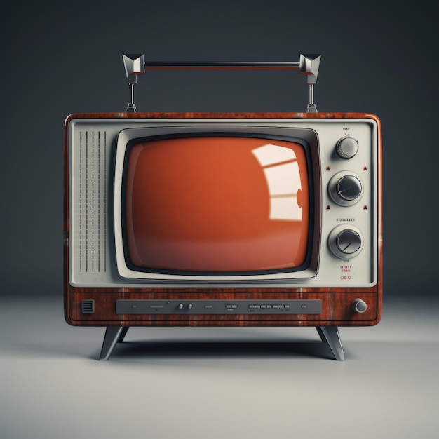 Bold Traditional Tv Rendering With Octane On White Background