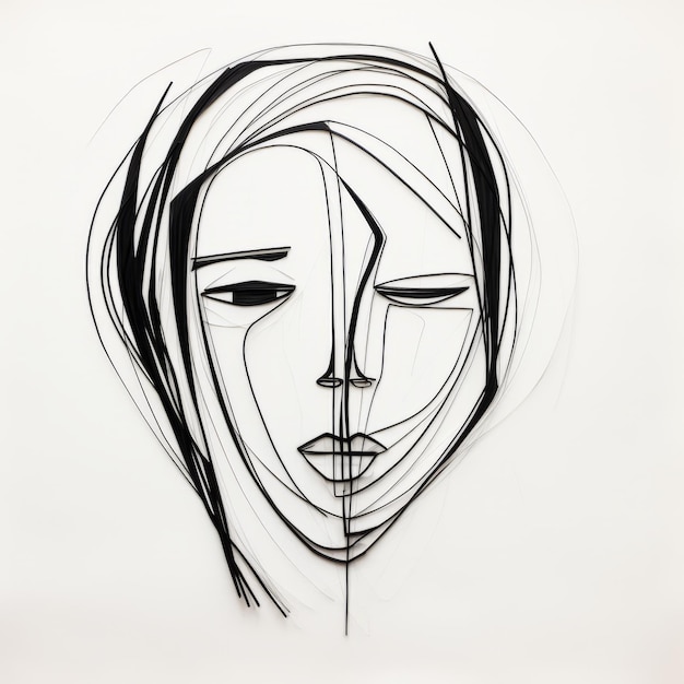 Bold Wire Sculpture Of A Woman39s Face A Cartoonish And Caravaggisminspired Artwork