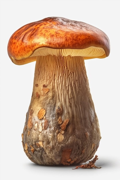 Boletus mushroom on white background Generative AI