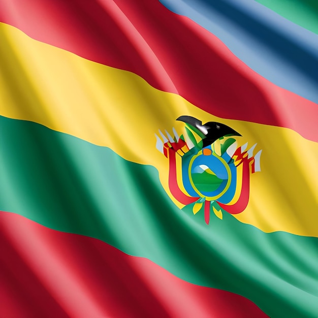 bolivia flag waving in the wind