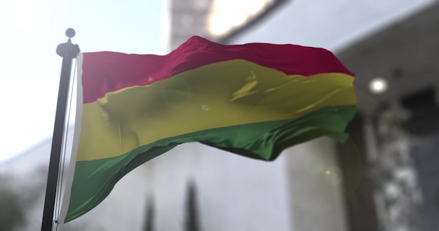 볼리비아 국기 국가 깃발을 흔들며 정치와 뉴스 일러스트