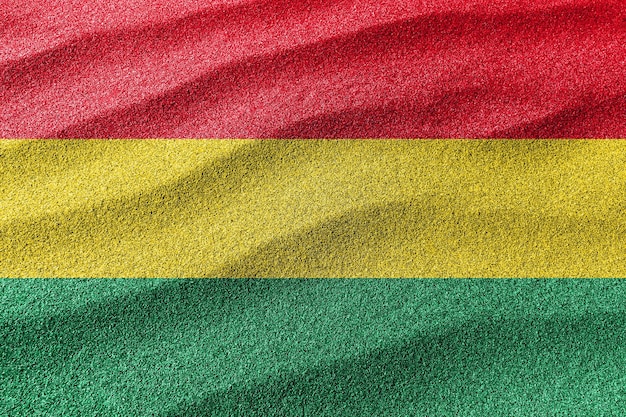 Bolivia zand vlag, nationale vlag zand achtergrond