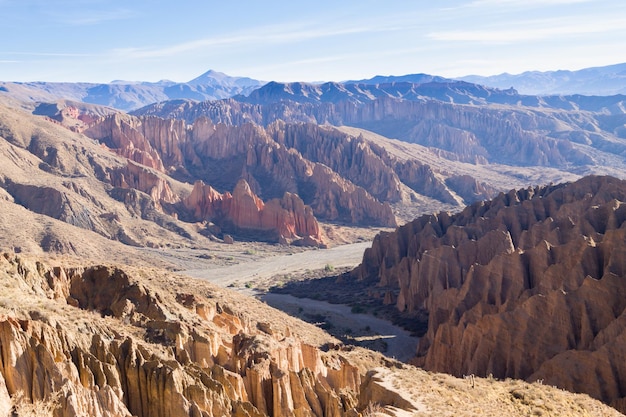 Tupiza, Bolivia.Quebrada de Palala.Rock 대형 근처의 볼리비아 협곡