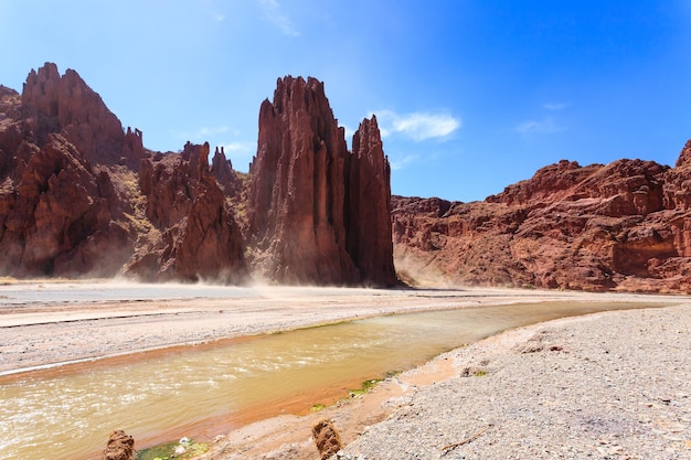 Tupiza, Bolivia.Quebrada Seca, Duende 협곡 근처 볼리비아 협곡. 볼리비아 풍경