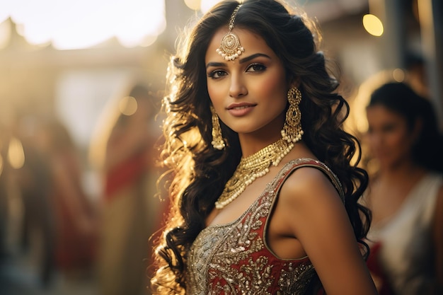 ボリウッドのインドの女の子モデル