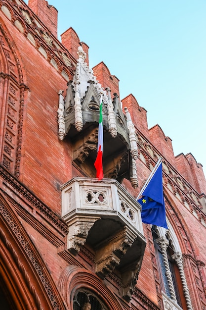 Bologna Italië Prachtige architectuur van het stadscentrum van Bologna