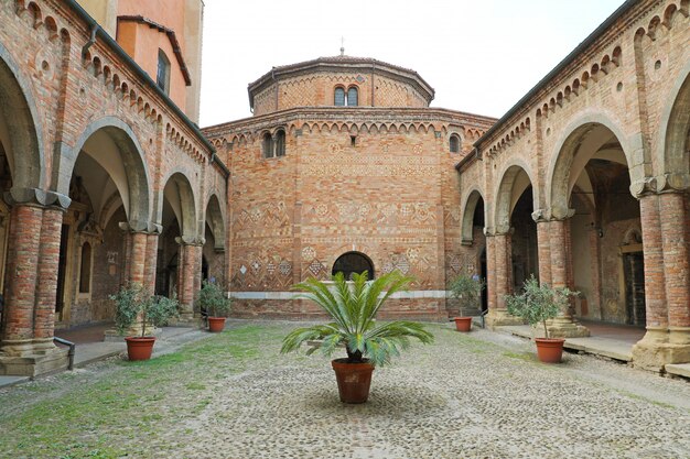 BOLOGNA, ITALY - JULY 22, 2019: Santo Stefano Basilica is a complex of religious edifices in Bologna, Italy