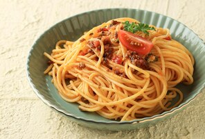 Photo bolognaise tomato spaghetti italian pasta