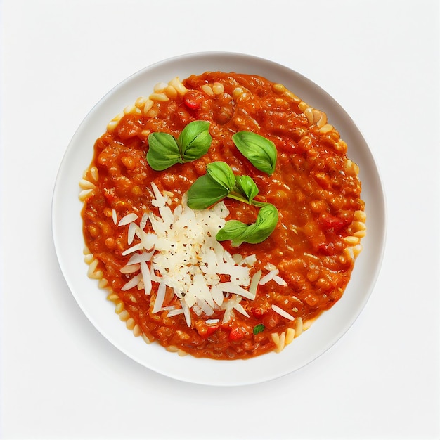 Foto cibo bolognese con salsa