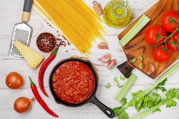 Bolognese sauce for spaghettis