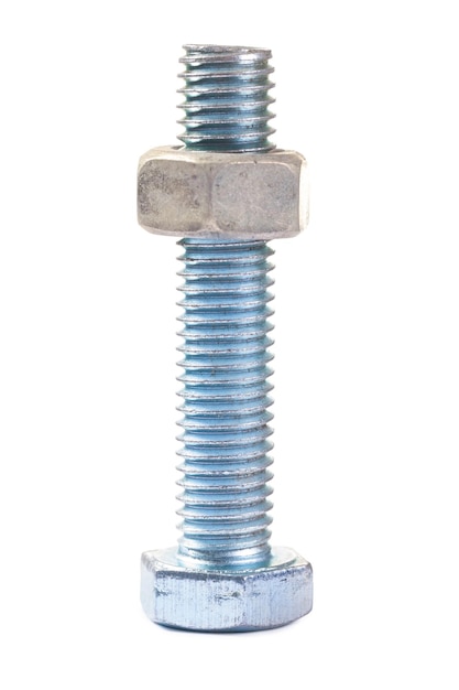 Bolt and nut isolated