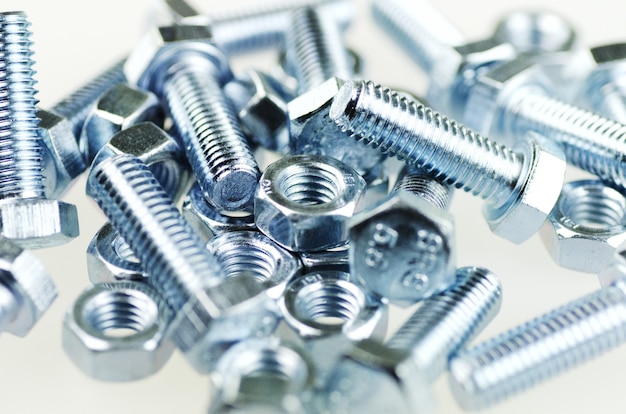 Bolt Screws And Nuts Close-up