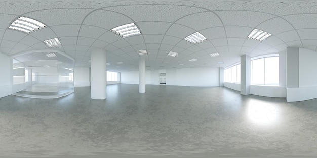 bolvormig panorama van het interieur 3D illustratie render