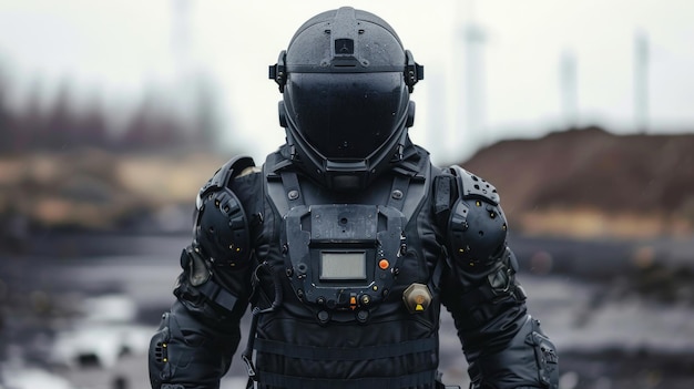 The bomb disposal expert stands tall and proud in their suit a symbol of their courage and