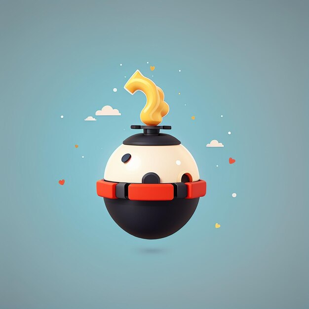 Photo bomb floating cartoon vector icon illustration object holiday icon concept isolated flat