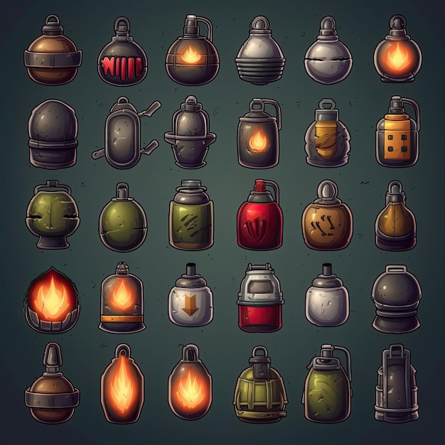 bomb grenade weapon game ai generated hand danger object soldier metal combat bomb grenade weapon game illustration