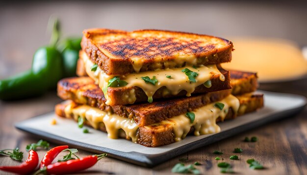 Bombay Masala Chile Cheese Toasties