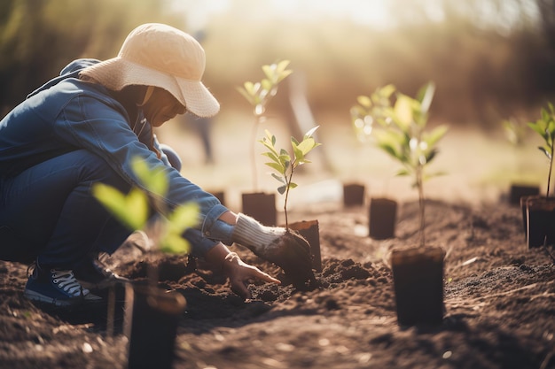 Bomen planten voor een duurzame toekomst Gemeenschapstuin en bevordering van milieubehoud