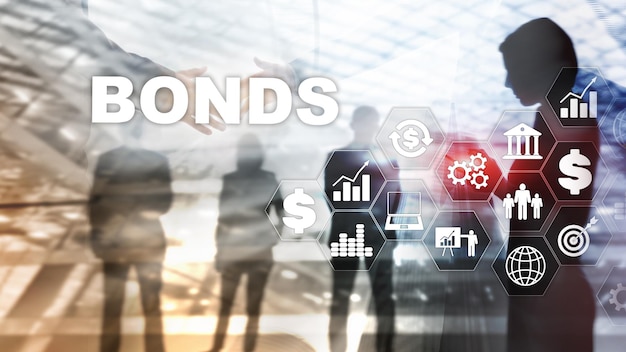 Bond Finance Banking Technology Bedrijfsconcept Elektronisch online handelsmarktnetwerk