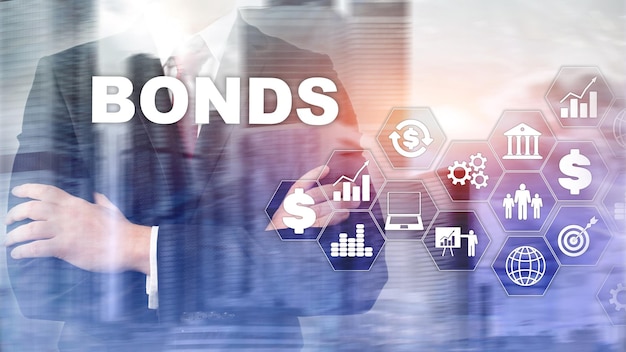 Технология банковского финансирования облигаций Бизнес-концепция Электронная сеть рынка онлайн-торговли