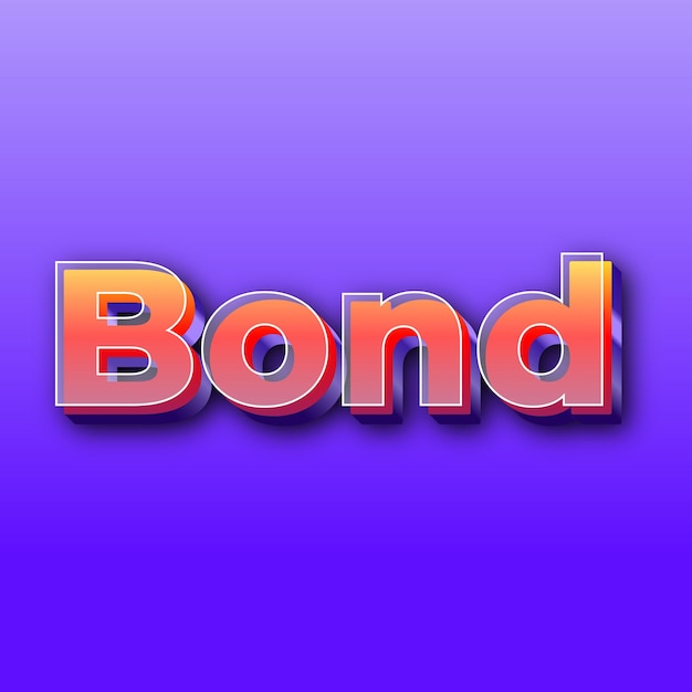 BondText effect JPG gradient purple background card photo