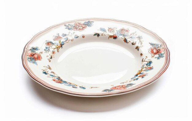 Bone China Dessert Plate Collection op witte achtergrond