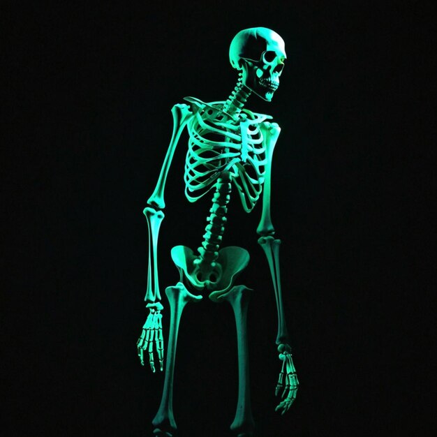 Photo bones aglow the luminous mystique of the skeleton