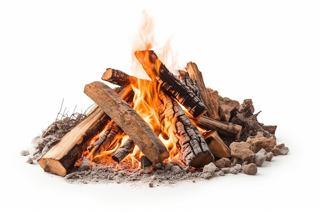 Photo bonfire__isolated_on_white_background_cutout