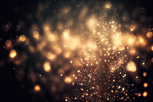 Bonfire night stars on bokeh background