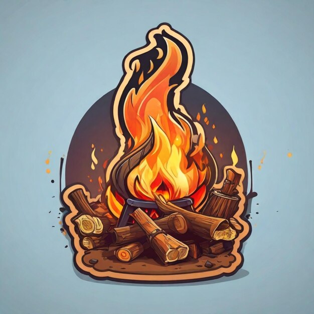 Bonfire vector background