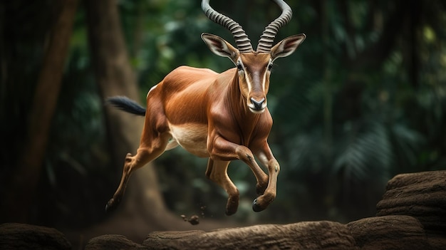 Bongo Antelope in Jungle ジェネレーティブ AI