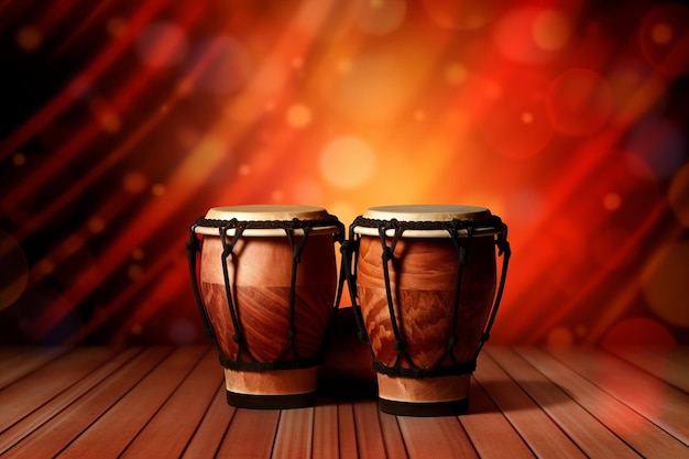 Bongo drums scene background Generate Ai