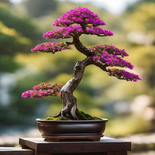 Foto lo sfondo dei bonsai è molto figo